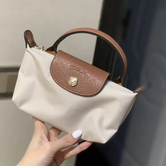 Longchamp Burgundy and Tan Cosmetic Bag - Picture 3 of 7